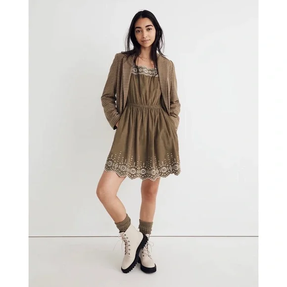 Madewell | Dresses | Madewell Embroidered Corduroy Dress | Poshmark